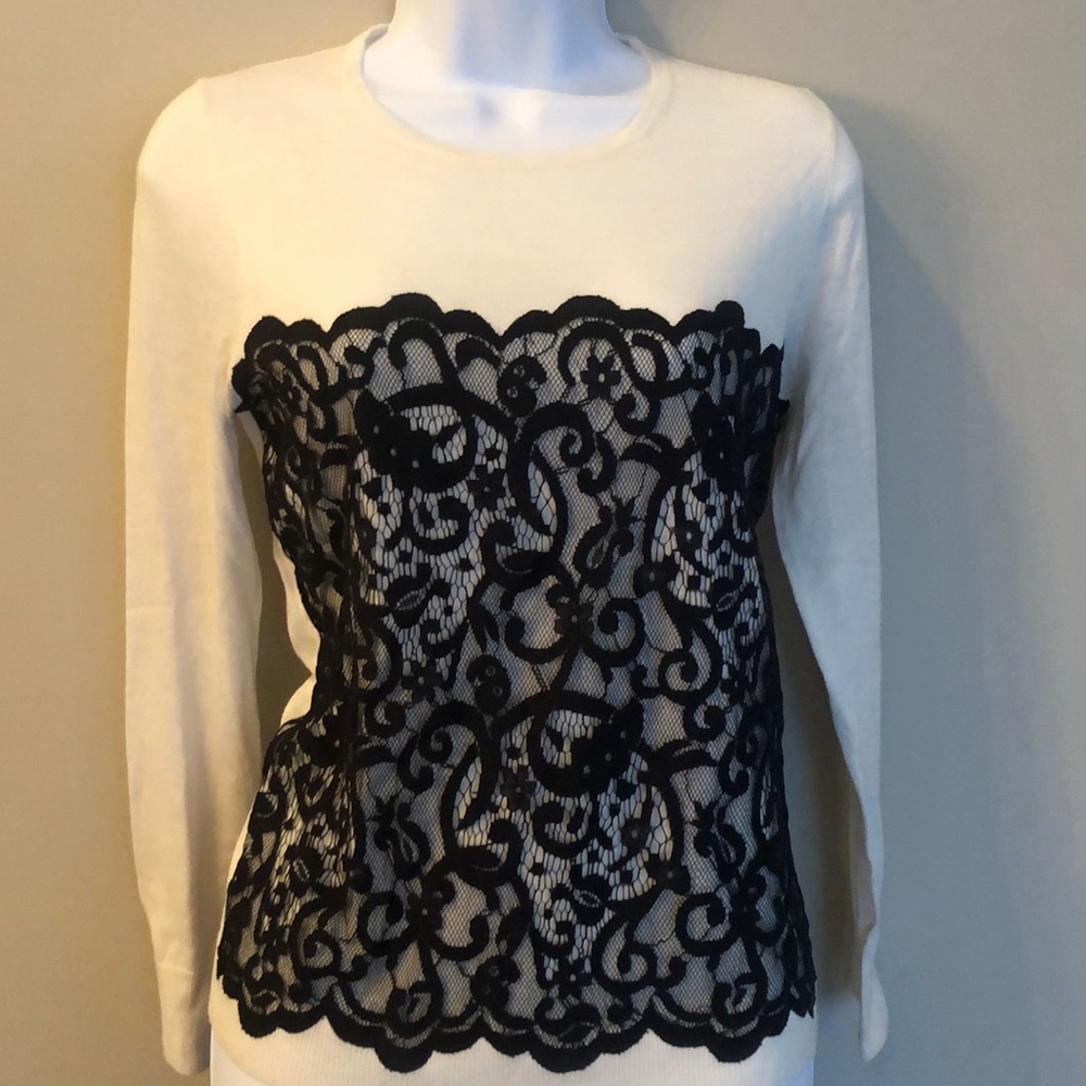 Black lace sweater